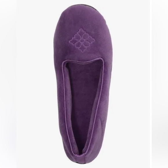 NWT Dearfoams memory foam size 5-6 purple women slippers - Picture 6 of 15
